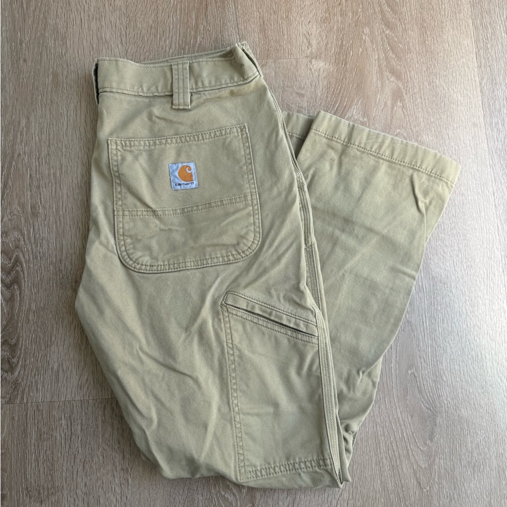 Carhartt Tan Cargo Pants Utilitarian Style